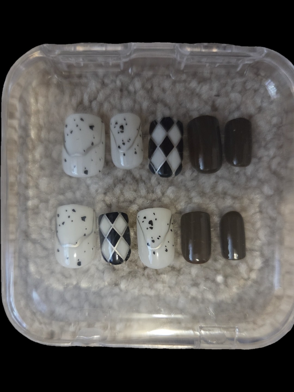White & Brown Speckled Small Pet Accessory Set